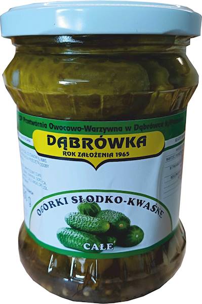 Ogórki słodko-kwaśne całe  470 g