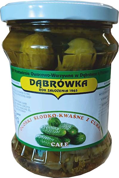 Ogórki słodko-kwaśne całe z curry 470 g