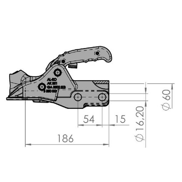 ZACZEP KULOWY AL-KO AK351 FI60MM 3500KG
