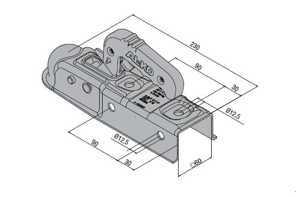 ZACZEP KULOWY AL-KO AK7 KW.60MM 750KG