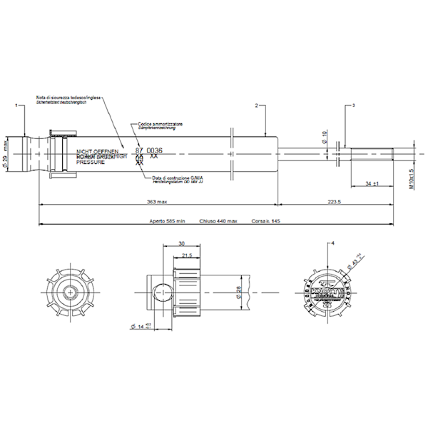 Amortyzator KNOTT do u.n. KFG/KR/KHA35