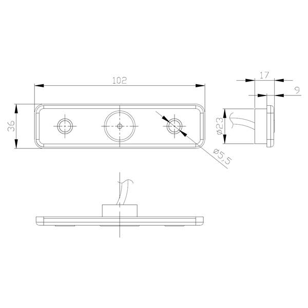 FT-004B LED Lampa obrysowa biała LED