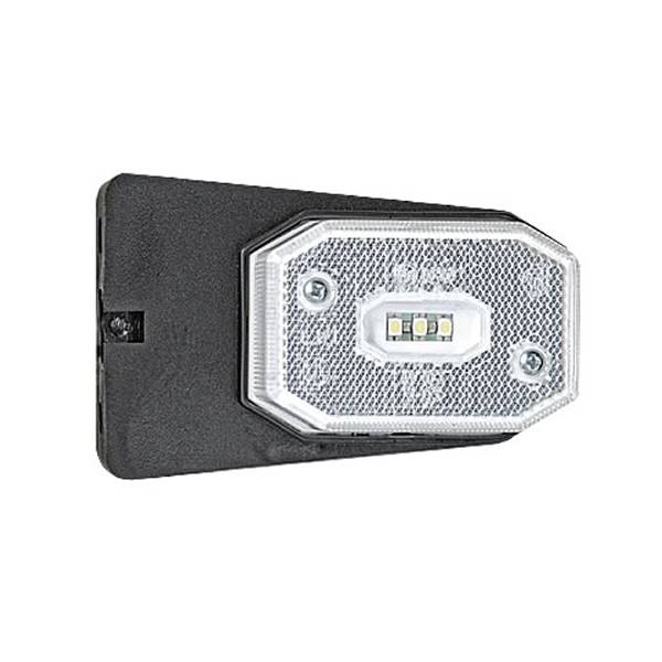 FT-001BI Lampa obrys.biała LED z odblask. i uch. kątowym