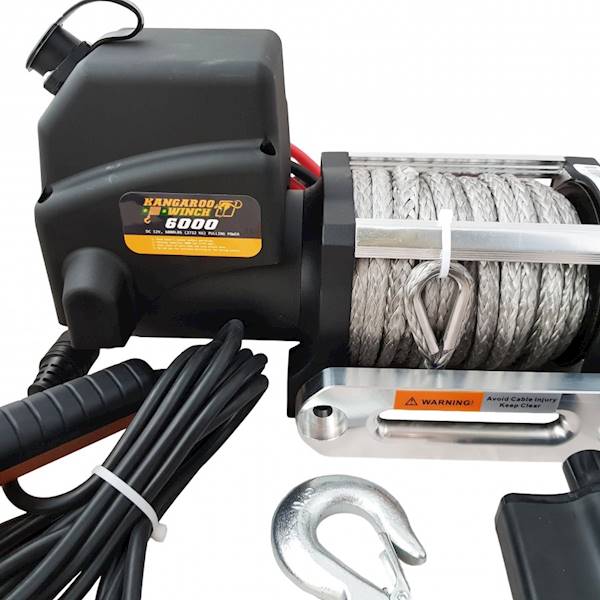 Wyciągarka K6000E 12V z liną syntetyczną i sterowaniem bezprzewodowym