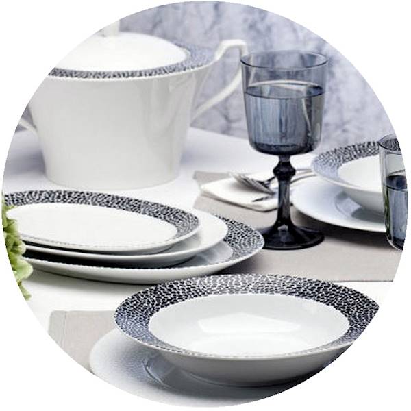 serwis obiadowy 12/45 K244 Black & White VENUS