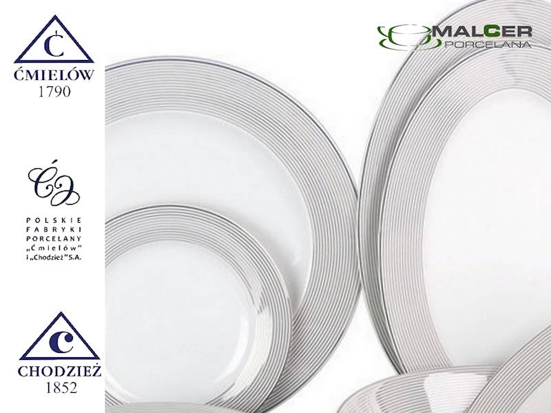 serwis obiadowy 12/45 E520 Linea Platynowa YVONNE