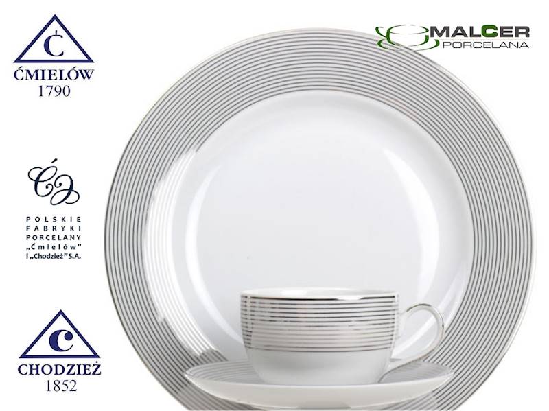 serwis obiadowy 12/45 E520 Linea Platynowa YVONNE