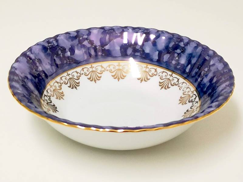 salaterka okrągła 23 Blue & Gold IWONA