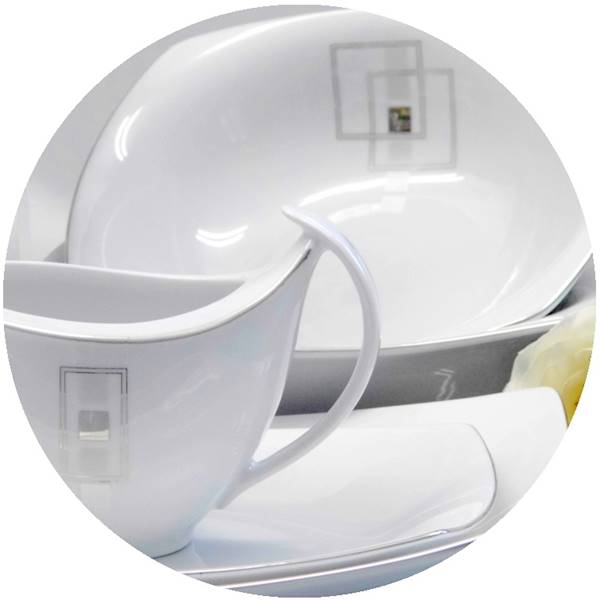 serwis obiadowy 12/44 E635 Arna AKCENT BW nowy