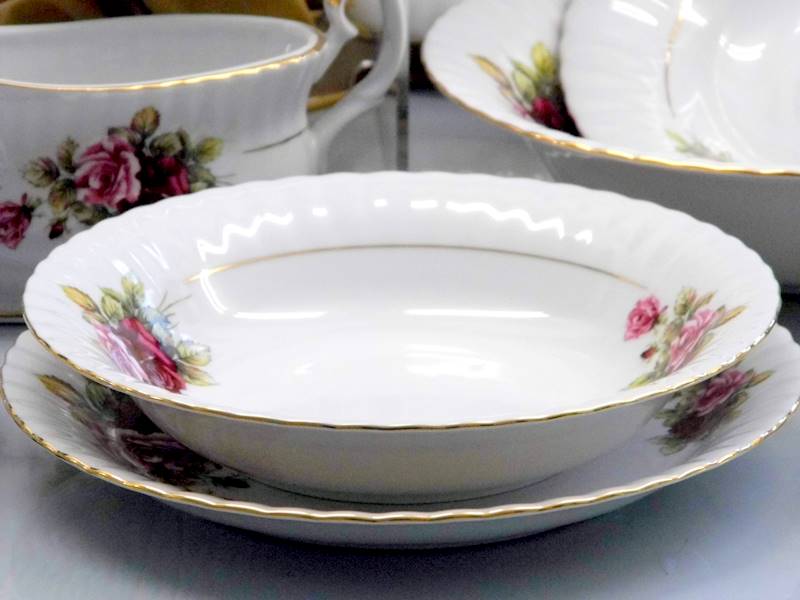 komplet talerzy 6/18 Eden Rose & Gold IWONA