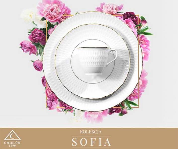 talerz głęboki 22 dek: 3604 Złota Linia SOFIA