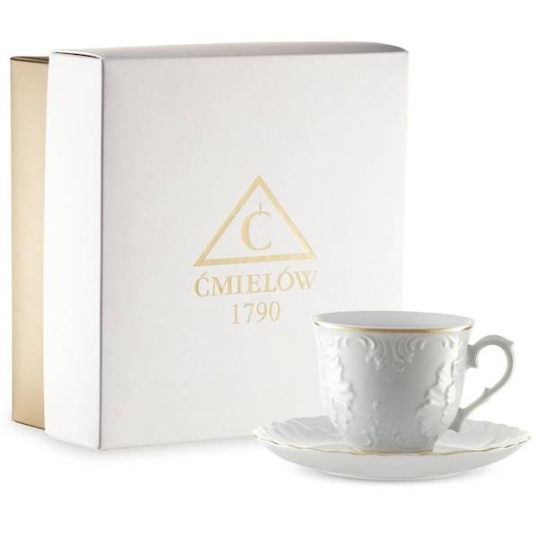 filiżanka ze spodkiem 025 dek:3604 ROCOCO GIFT BOX