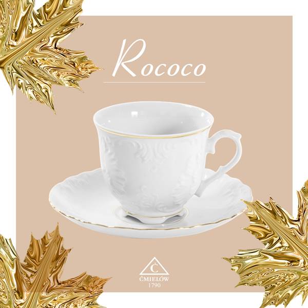 filiżanka ze spodkiem 025 dek:3604 ROCOCO GIFT BOX