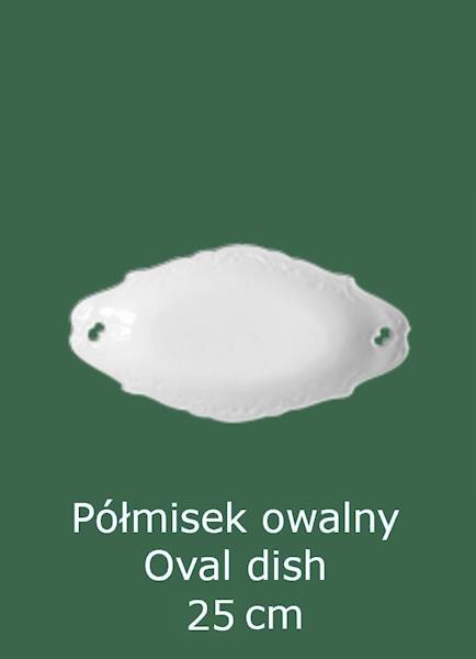 półmisek owalny 25 dek: G559 Fiołki ROCOCO