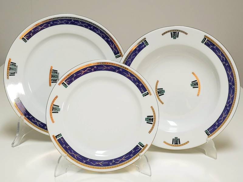 komplet talerzy 6/18 Blue Lady NINA pł.24