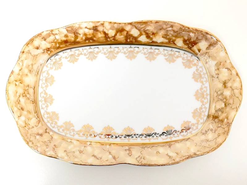 półmisek głęboki 24 Brown & Gold KAMELIA