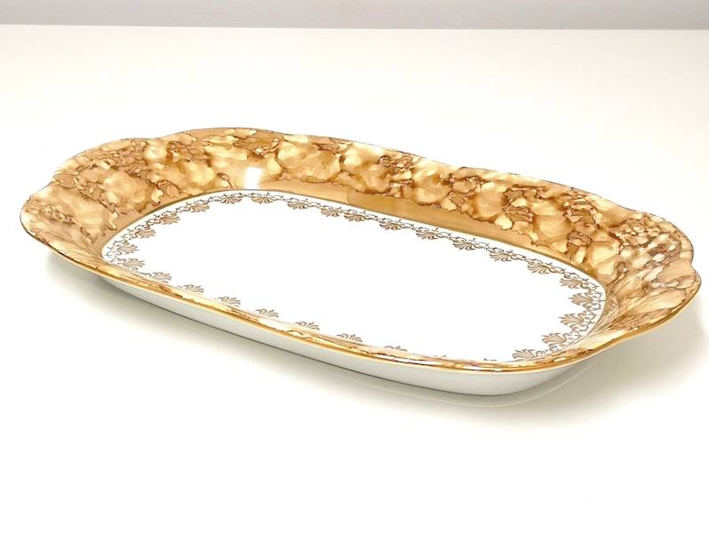 półmisek głęboki 24 Brown & Gold KAMELIA