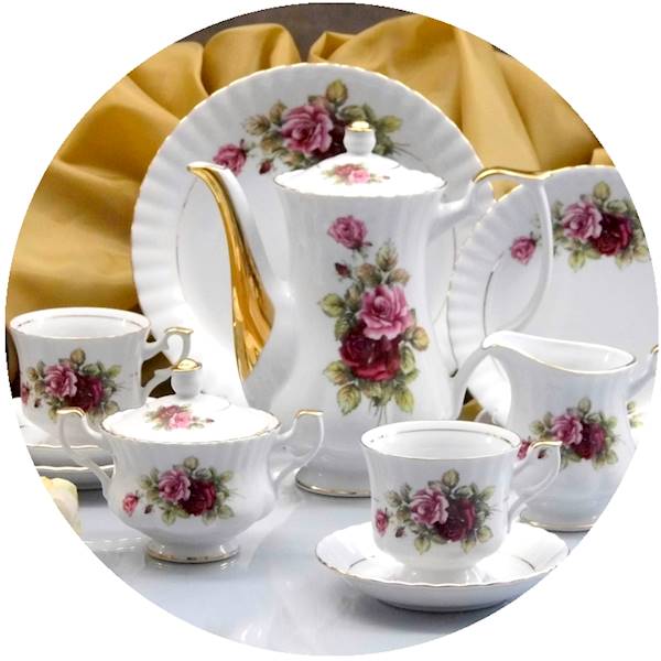 serwis do kawy 12/39 Eden Rose & Gold IWONA