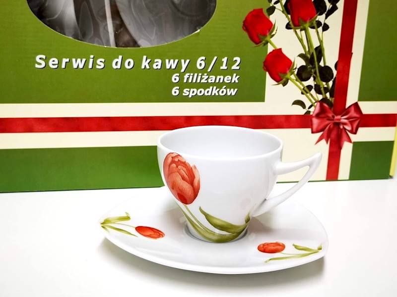 serwis do kawy 6/12 Tulipan KOLIBER