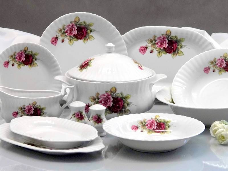 serwis obiadowy 12/45 Eden Rose IWONA 1 rzut