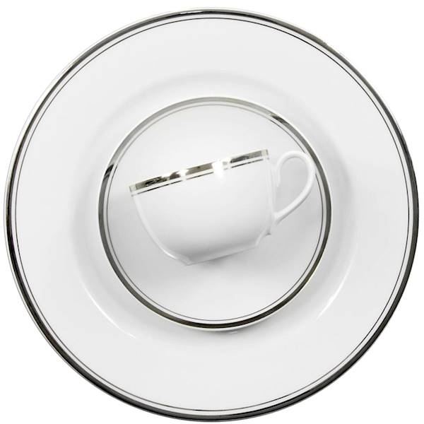 serwis do herbaty 12/41 G238 Platyn. Wstęga YVONNE