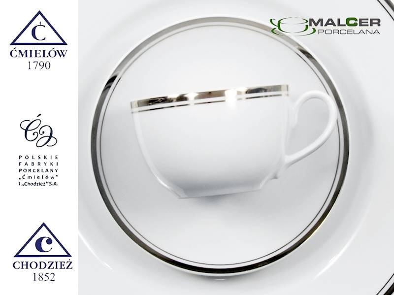 serwis do kawy 12/40 G238 Platynowa Wstęga YVONNE