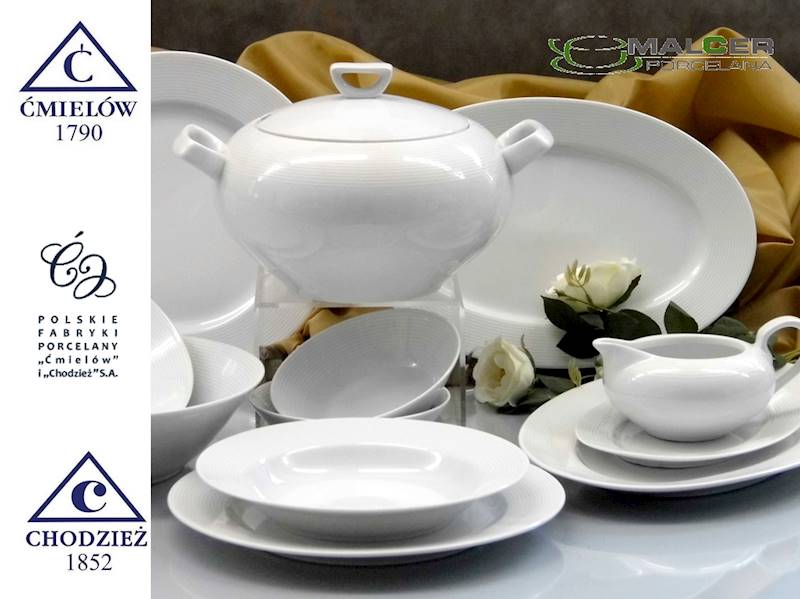 serwis obiadowy 12/45 E755 Biała Linea YVETTE 