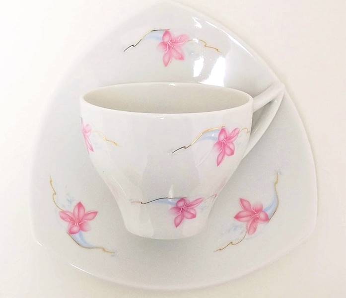 serwis do kawy 12/27 dek: 069 Red Flower KOLIBER