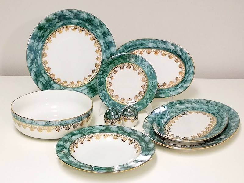 serwis obiadowy 12/42 Green & Gold ASTRA BW