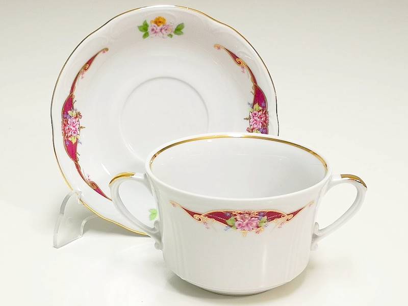 bulionówka ze spodkiem 40 Rosenthal Purpur KAMELIA