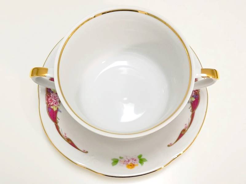 bulionówka ze spodkiem 40 Rosenthal Purpur KAMELIA