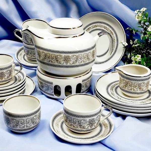 serwis do herbaty 6/22 Platynowe Rokoko ATELIER