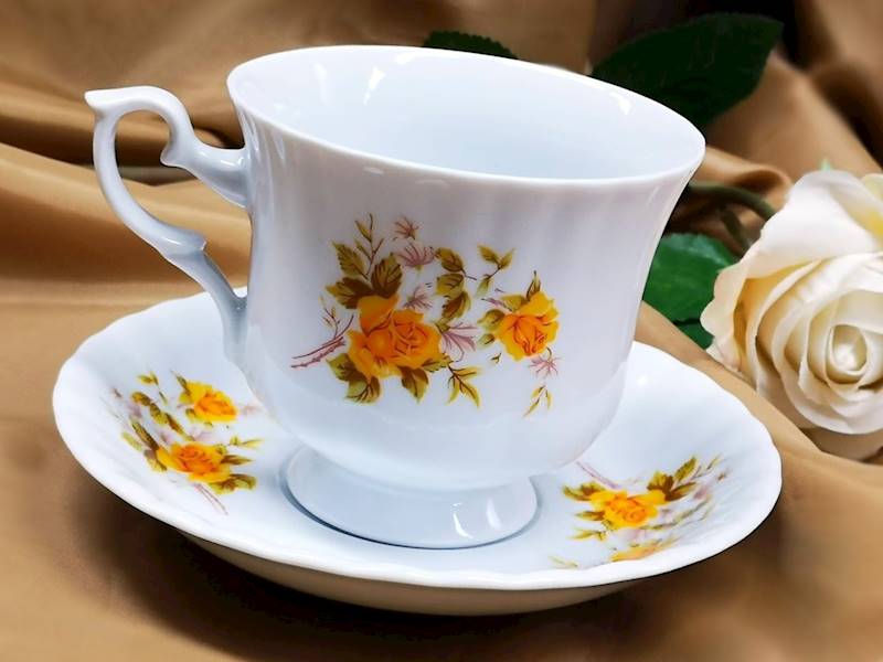 serwis do kawy 6/18 Golden Rose IWONA 3 rzuty