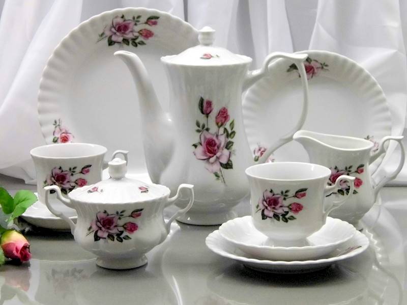 serwis do kawy 12/39 dek: 873 Red Roses IWONA