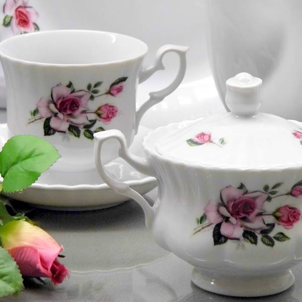 serwis do kawy 6/21 dek: 873 Red Roses IWONA