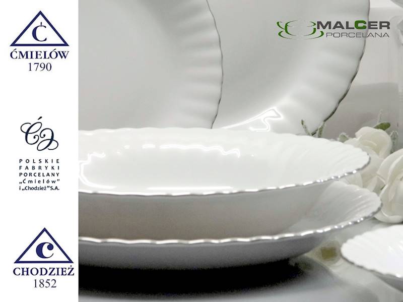 komplet talerzy 6/18 B357 Platynowa Linia IWONA