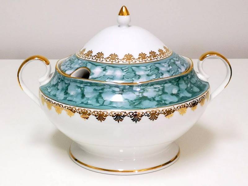serwis obiadowy 6/31 Green & Gold ASTRA waza