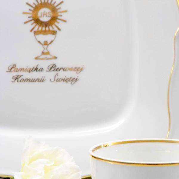 filiżanka ze spodkiem 022 I Komunia Św. ROMANTICA