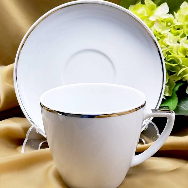 filiżanka ze spodkiem 350 Plat. Pasek BEATA/DOROTA