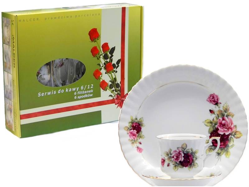 serwis do kawy 6/12 Eden Rose & Gold IWONA