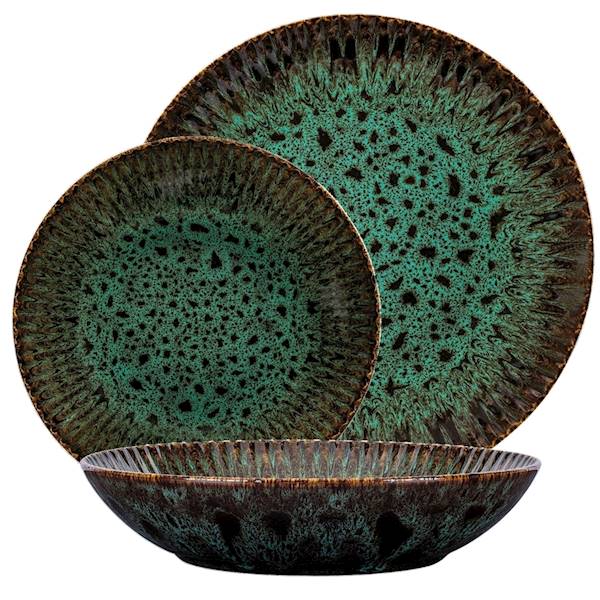 komplet talerzy 4/12 dek: S010 Stoneware JADE