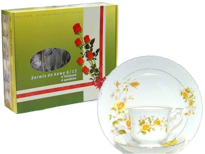 serwis do kawy 6/12 Golden Rose IWONA form.
