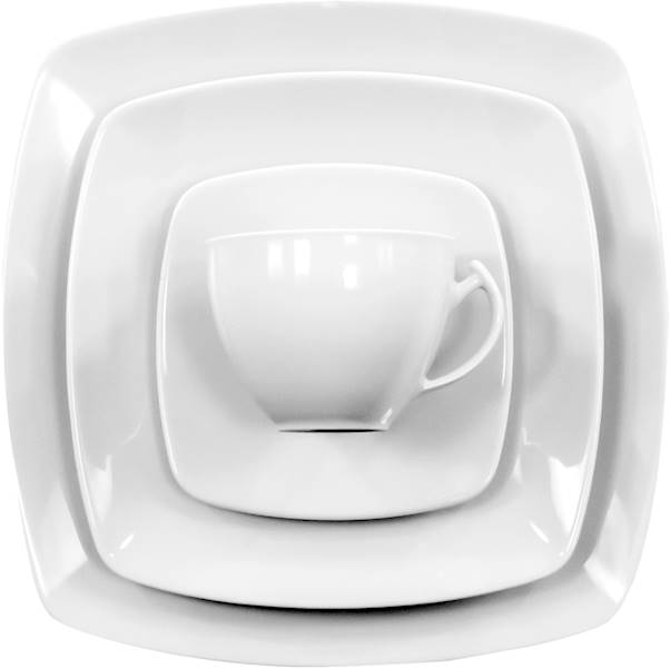 serwis do kawy 6/18 dek: C000 Biały AKCENT 18