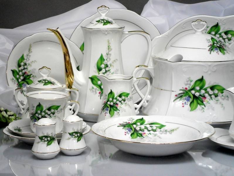 serwis do kawy 6/21 Kwiat Konwalii KAMELIA