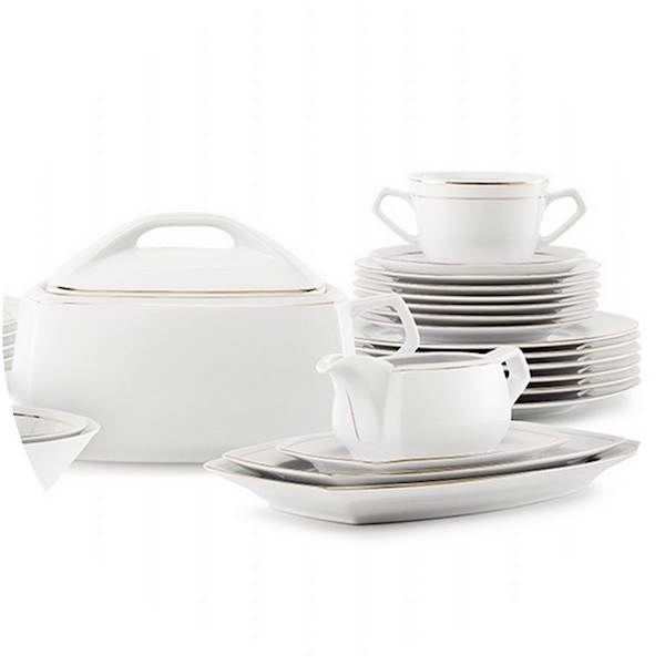 serwis obiadowy 12/45 3604 Linia Złota PUŁASKI