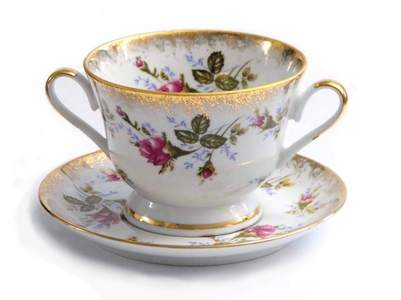 bulionówka ze spodkiem 035 Róża Złota ASTRA 12/24