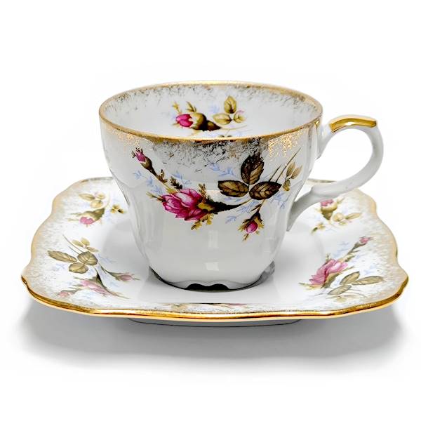 filiżanka ze spodkiem 025 Róża Złota ROMANTICA