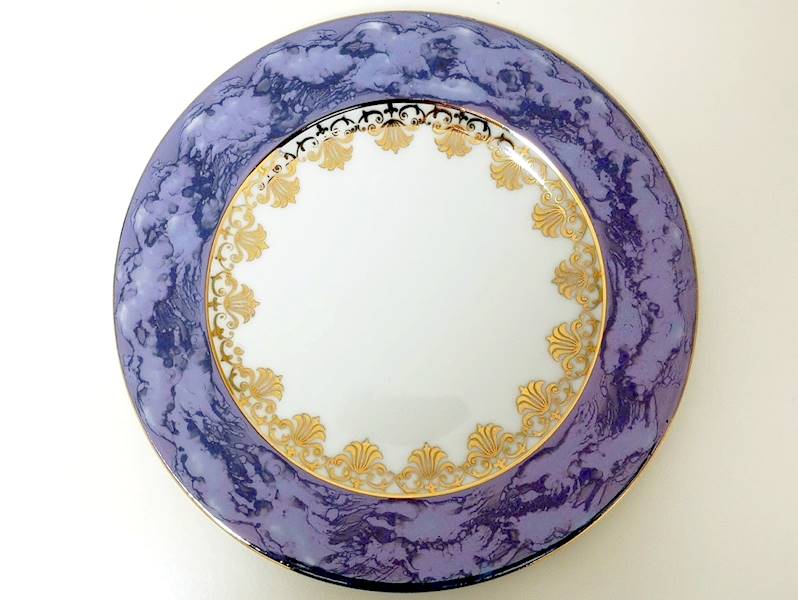 komplet talerzy 6/17 Blue & Gold NINA gat.3