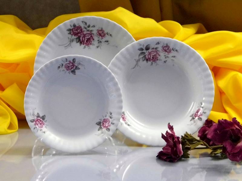 komplet talerzy 6/18 dek: B444 Rozalia IWONA