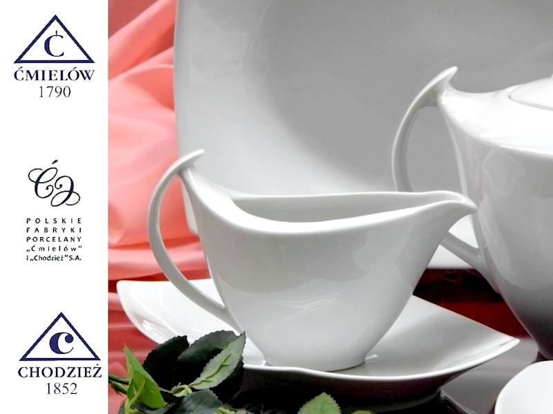 serwis obiadowy 12/45 C000 Biały AKCENT nowy